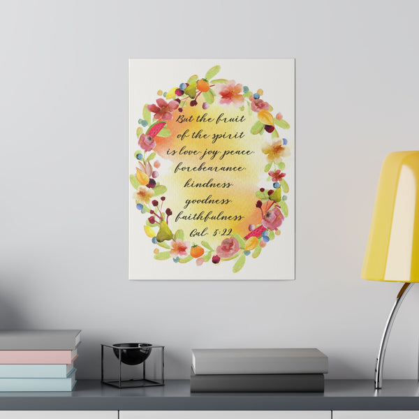 Fruit of the Spirit Bible Verse Art Canvas Print 4 Sizes