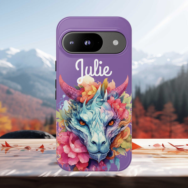 Personalized Dragon Phone Case Custom Name Fantasy Art iPhone Samsung Google