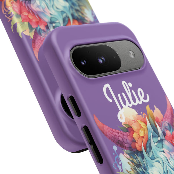 Personalized Dragon Phone Case Custom Name Fantasy Art iPhone Samsung Google