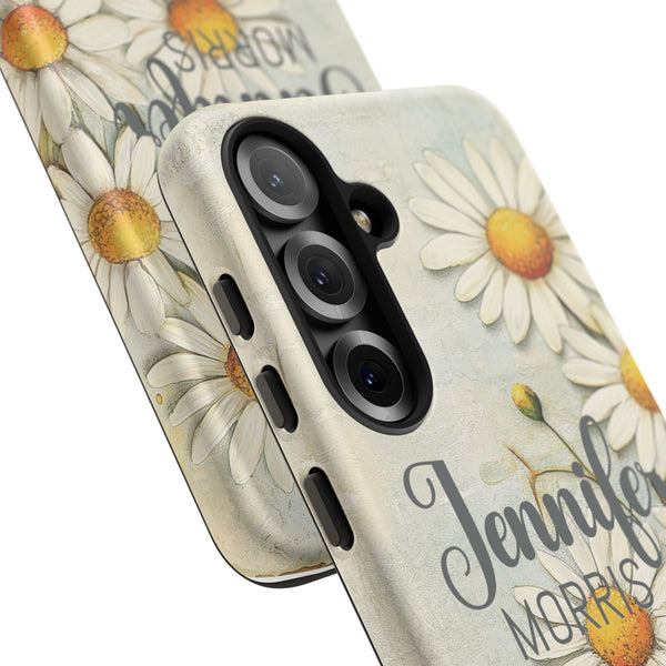Personalized Floral Phone Case Custom Name Cover iPhone Samsung Pixel Gift