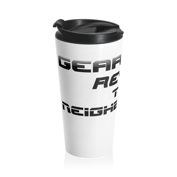 Gifts for Gearheads Rev Up Stainless Steel Travel Mug 15 oz with Lid