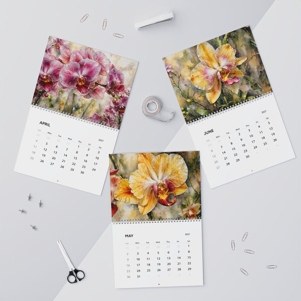 2027 Orchid Wall Calendar Floral Botanical Art Original Photography Gift