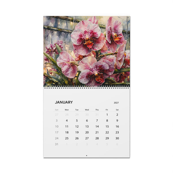 2027 Orchid Wall Calendar Floral Botanical Art Original Photography Gift