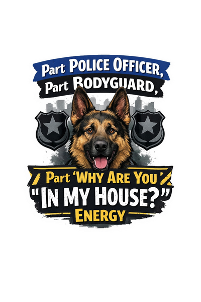 Funny German Shepherd Sticker Protective Dog Humor Police Dog Journal Scrapbook