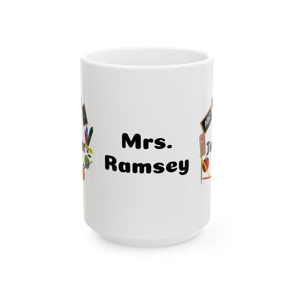 Personalized Number 1 Teacher Coffee Mug – Custom Ceramic Gift for Educators