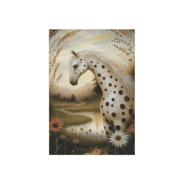 Spotted Horse Meadow Garden Flag & Porch Banner Rustic Country Decor