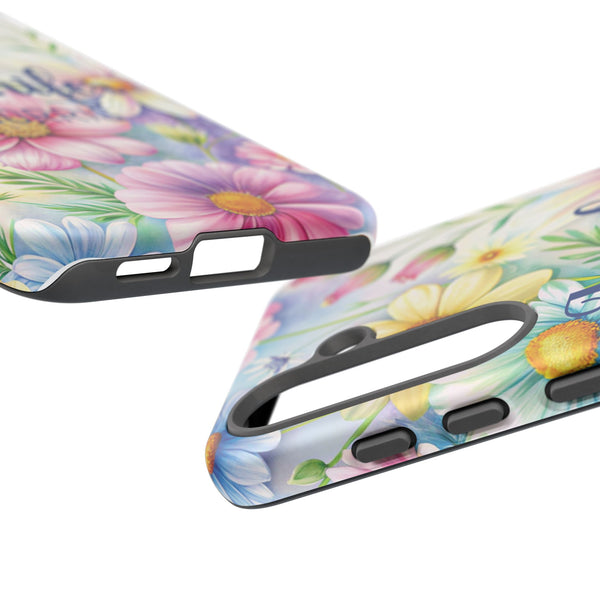 Personalized Daisy Phone Case Custom Name Cover iPhone Samsung Pixel Gift