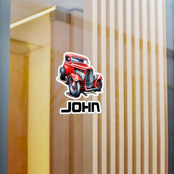 Gifts for Gearheads Personalized Hot Rod Kiss-Cut Vinyl Decals 4 Sizes