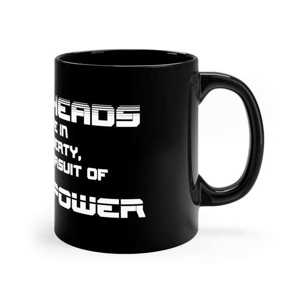 Gift for Gearheads Pursuit of Horsepower 11oz Black Mug for Guys