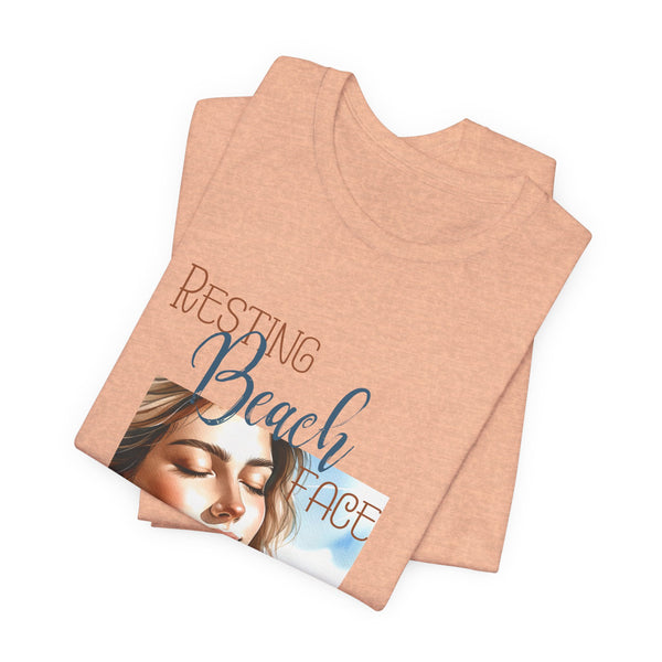 Resting Beach Face T-Shirt Beach Life Wear for Women