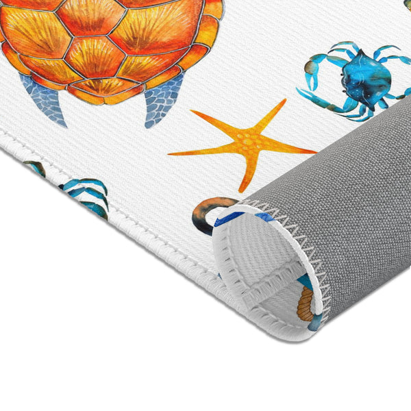 Sea Turtles Ocean Beach House Area Rugs 3-sizes Durable Home Décor 