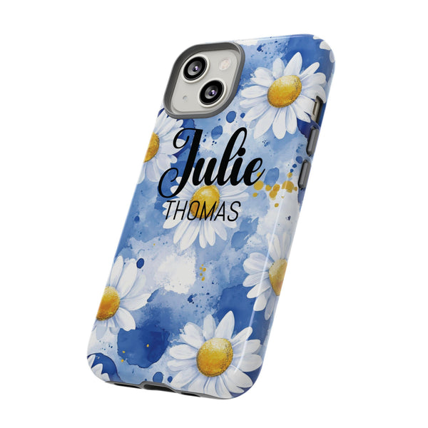 Personalized Floral Phone Case Custom Name Cover iPhone Samsung Pixel Gift