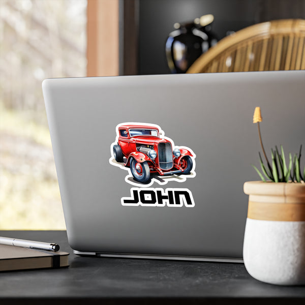 Gifts for Gearheads Personalized Hot Rod Kiss-Cut Vinyl Decals 4 Sizes