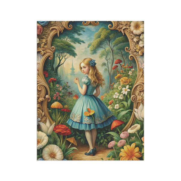 Alice in Wonderland Style Garden Flag & Porch Banner Fairy Tale Yard Art