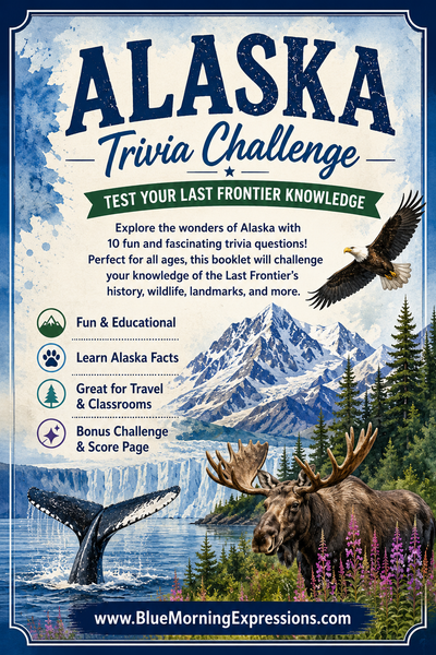 Alaska Trivia Challenge Booklet – Fun Travel & State Trivia for All Ages