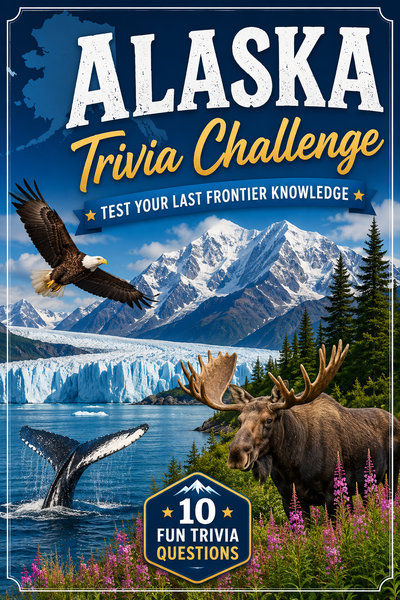 Alaska Trivia Challenge Booklet – Fun Travel & State Trivia for All Ages