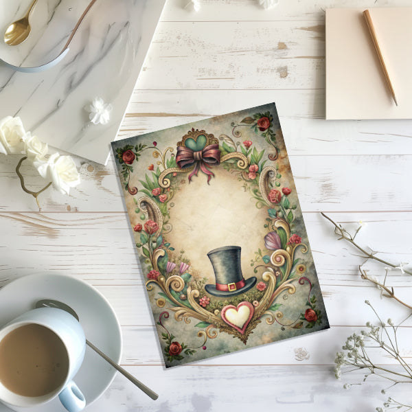 10 Alice in Wonderland Notecards All Occasion 4x6 with Envelopes Blank Folded