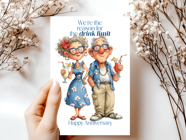 Funny Anniversary Cards for Couples | Whimsical Relationship Humor Greeting Cards 4x6