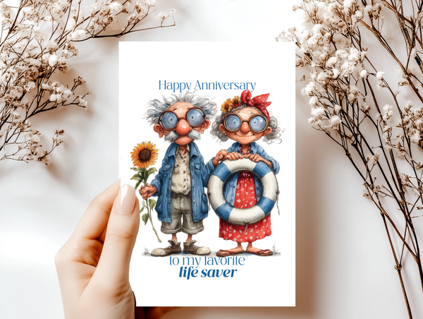 Funny Anniversary Cards for Couples | Whimsical Relationship Humor Greeting Cards 4x6