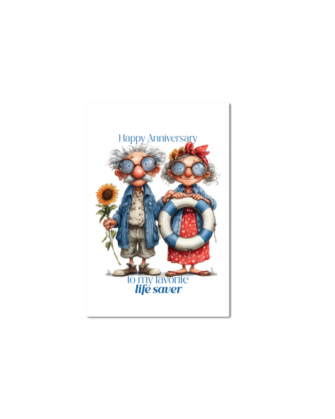 Funny Anniversary Cards for Couples | Whimsical Relationship Humor Greeting Cards 4x6