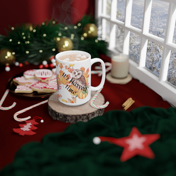 Celebrate Autumn: Owl Harvest Time Coffee Mug