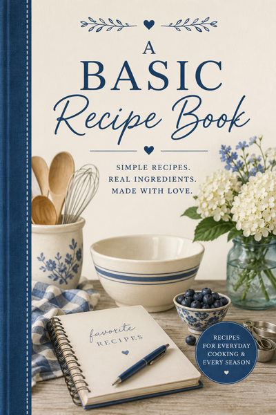 A Basic Recipe Book – Your Recipes  | Spiral Bound 6x9 Kitchen Journal
