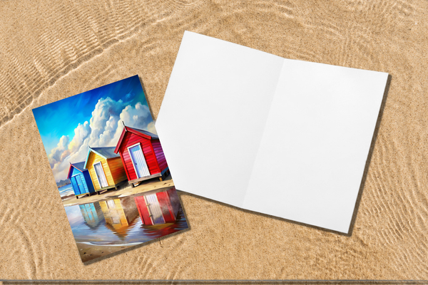 7 Beach Paradise Notecards All Occasion 4x6 with Envelopes Blank Folded