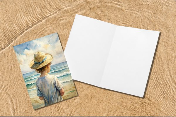 10 Beach Paradise Notecards All Occasion 4x6 with Envelopes Blank Folded