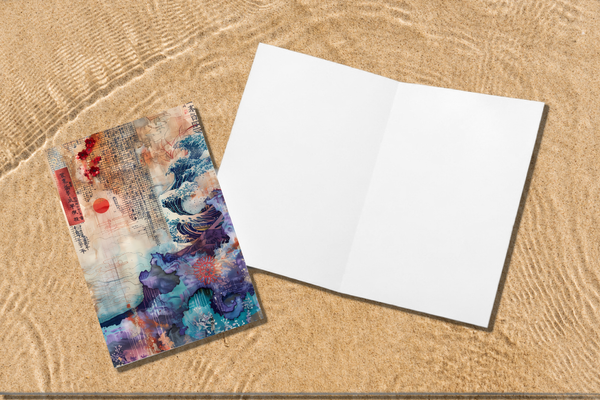 10 Watercolor Japanese Art Notecards All Occasion 4x6 with Envelopes Blank Folded