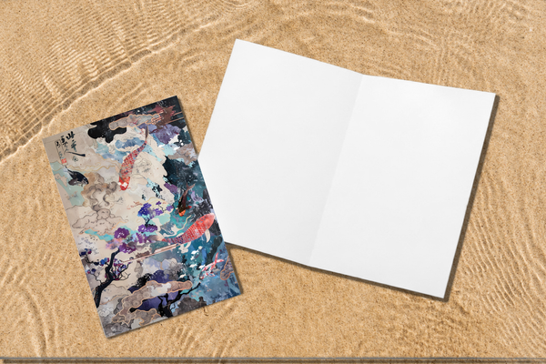 10 Watercolor Japanese Art Notecards All Occasion 4x6 with Envelopes Blank Folded