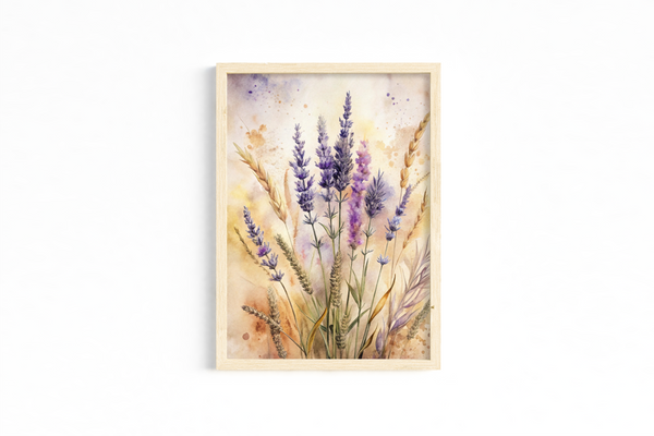 Set of 3 Floral Watercolor Art Prints – Lavender, Wildflowers & Roses – Archival Satin or Gloss Finish