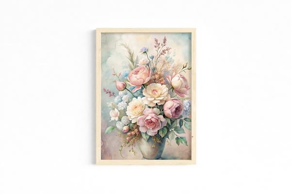 Set of 3 Floral Watercolor Art Prints – Lavender, Wildflowers & Roses – Archival Satin or Gloss Finish