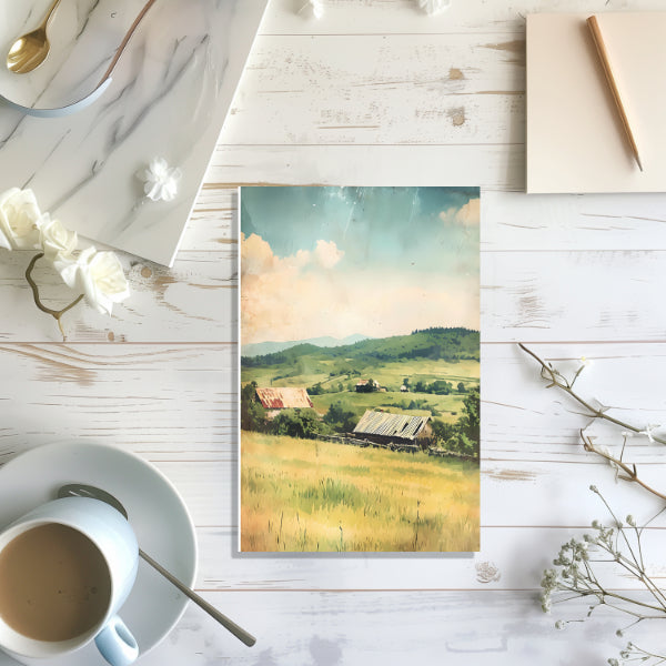 6 Ukraine Watercolor Notecards All Occasion 4x6 with Envelopes Blank Folded