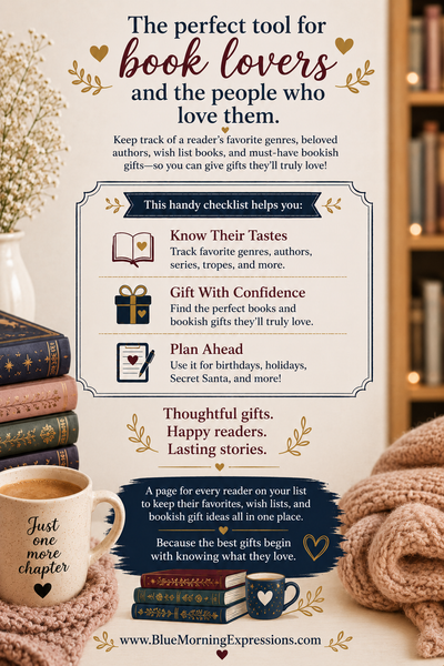 Book Lover Gift Tracker | Thoughtful Gift Organizer for Readers & Bookworms