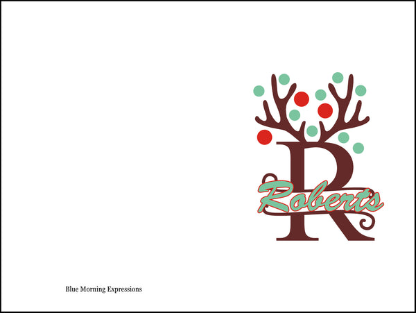 Decorative logo with 'R' and 'Roberts' text on a white background