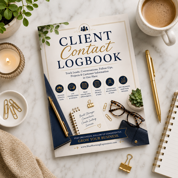 Client Contact Logbook | Lead Tracker, Follow-Up Planner & Customer Record Book