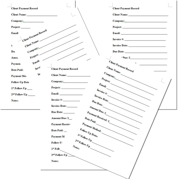 Client Payment Logbook | Invoice, Payment, Balance Due & Client Tracking Journal for Freelancers and Small Business Owners