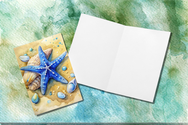 10 Coastal Serenity Art Notecards All Occasion 4x6 with Envelopes Blank Folded