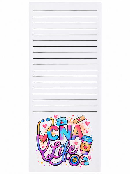Handmade CNA Life Journal, Bookmark & Notepad Gift Set | Nursing Assistant