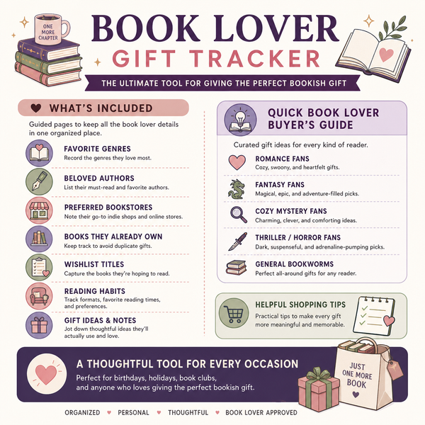Book Lover Gift Tracker | Thoughtful Gift Organizer for Readers & Bookworms