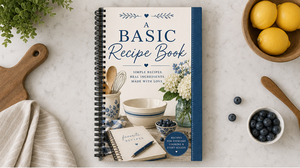 A Basic Recipe Book – Your Recipes  | Spiral Bound 6x9 Kitchen Journal
