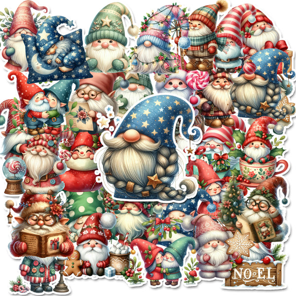 Cute Christmas Gnome Stickers 