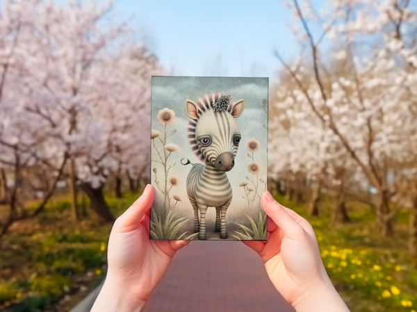 Cute Safari Animal Notecard Set 10 4x6 Blank Cards Envelopes African Wildlife