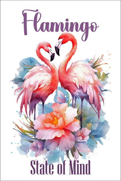 Flamingo State of Mind Greeting Card | Tropical Flamingo 4x6 Card