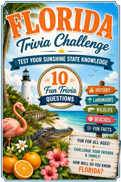 Florida Trivia Challenge Booklet – Fun Sunshine State Quiz for All Ages