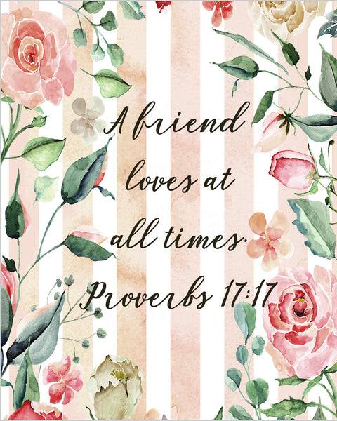 Wall Art Prints Unframed
8x10 Bible Verse Wall Art with Pale Pink Roses – Inspirational Christian Print, Matte Finish, Ready to Hang, Shipped Flat