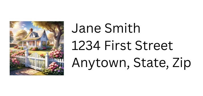 60 Garden Cottage Custom Address Labels Personalized Mailing Labels ...
