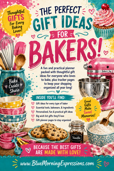 Gift Ideas for Bakers | Baking Gift Planner & Gift Guide Booklet | 24-Page Organizer for Home Bakers, Bread Bakers & Dessert Lovers