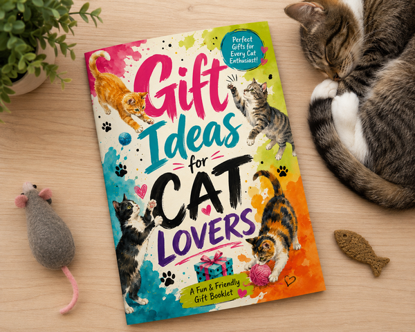 Gift Ideas for Cat Lovers | Cat Gift Planner & Shopping Organizer | 24-Page Gift Booklet for Cat Moms, Cat Dads & Feline Fans