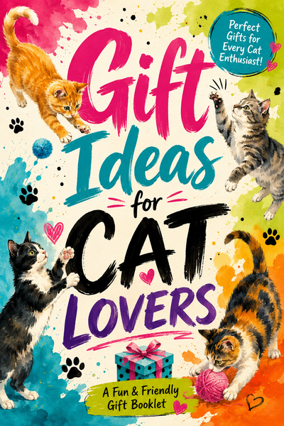 Gift Ideas for Cat Lovers | Cat Gift Planner & Shopping Organizer | 24-Page Gift Booklet for Cat Moms, Cat Dads & Feline Fans
